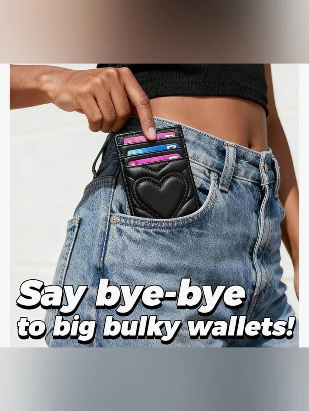 AUNER- Quilted Leather Slim Credit Card Holder - Black